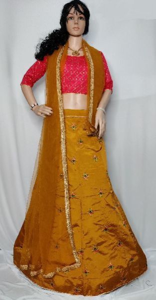 SOFT NET TAFFETA SILK Lehenga Choli, Gender : FEMALE
