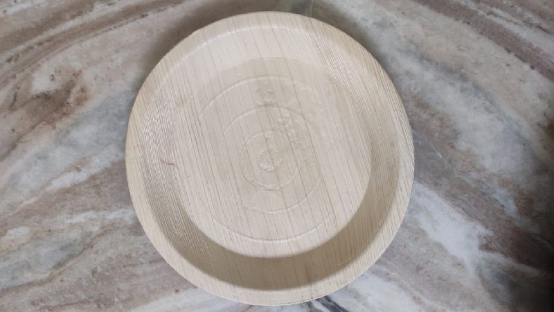Round areca leaf plates, for Serving Food, Size : 4inch, 6inch