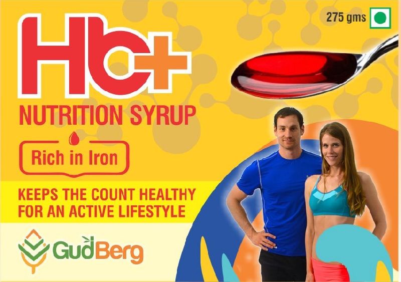 GudBerg Rich in Iron Nutrition Syrup, for Hospital, Stomach Problems, Packaging Type : Glass Bottle