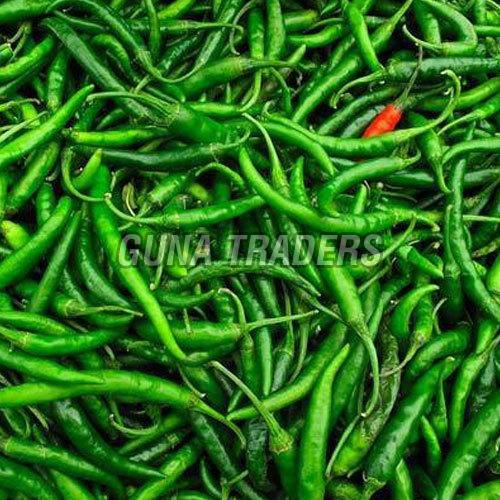 Organic Fresh Green Chilli, for Human Consumption, Packaging Size 25