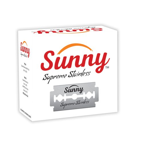 Rectangular Sunny Supreme Stainless Steel Blades, for Hair Cutting, Shaving, Feature : Disposable