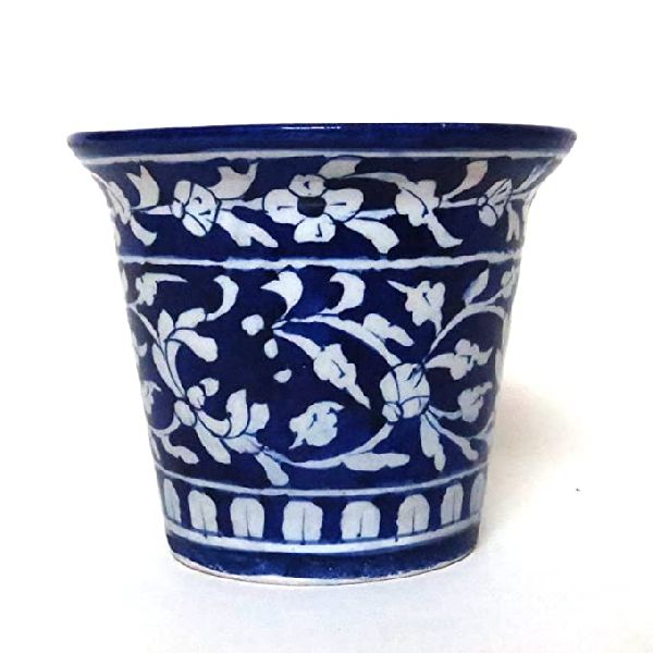 Jaipuri Blue Pottery Planter