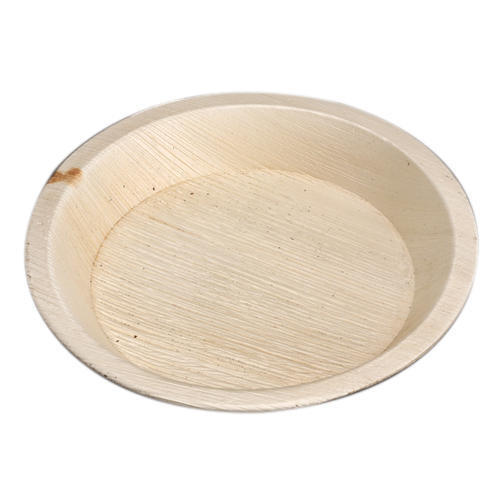 Round 8 inch areca leaf plate, Color : Light Brown