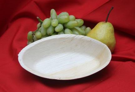 Areca Leaf Oval Bowl, Size : 4.5x4.5inch, 4x4inch