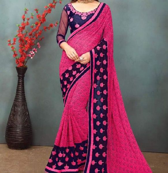 Printed Chanderi Casual Saree, Feature : Easily Washable, Skin Friendly