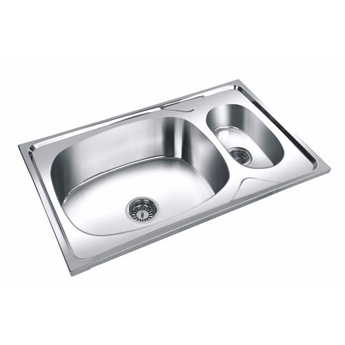 Bowl Polished Stainless Steel kitchen sink, Color : Silver