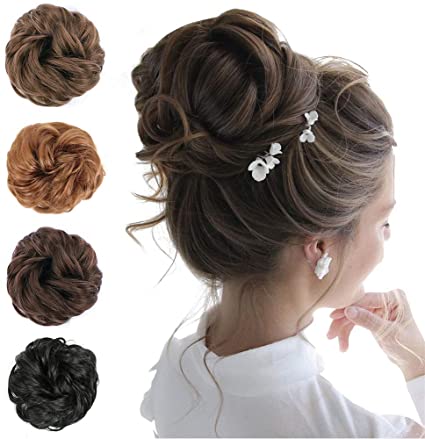 Messy Bun Hair Piece Hair Extension Ponytail With Elastic Rubber Band Updo  Extensions Hairpiece Synthetic Hair Extensions Scrunchies Ponytail  Hairpieces for Women Natural Brown  Amazonin Beauty