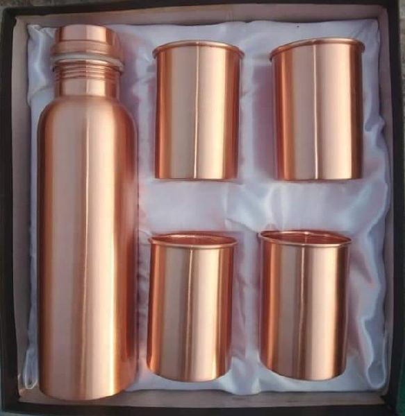 Plain Copper Bottle Set, Feature : Durable, Eco Friendly