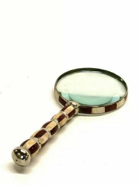 Round Mother of Pearl Magnifying Glass, for Magnification Use, Feature : Durable