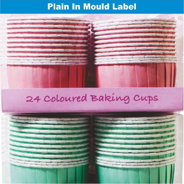 Rectangular Glossy Plastic Plain In Mould Label, Color : Multicolor