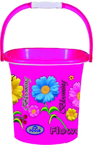 Plastic Paint Bucket In Mould Label, Color : Multicolor