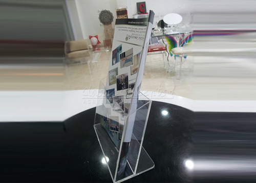 Acrylic Magazine Stand, for Office, Color : Transparent