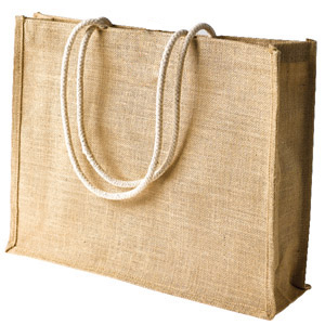 JUTE BAG WITH COTTON ROPE HANDLE