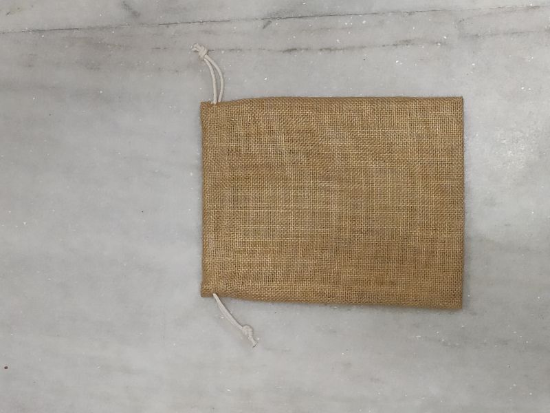 JUTE POUCH WITH COTTON DRAWSTRING