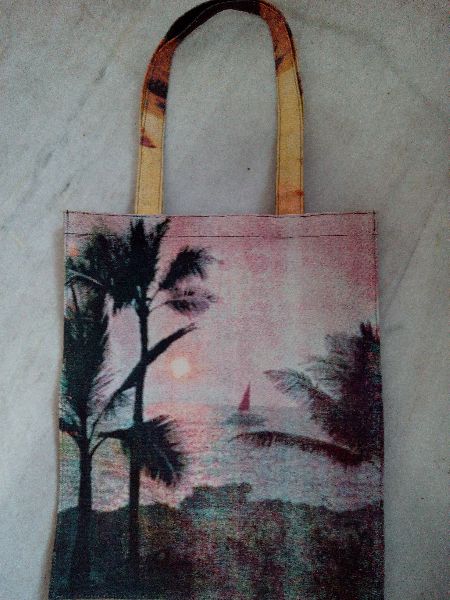 MULTICOLOUR PRINTED JUTE BAG ., for Daily Use, Packaging, Shopping, OFFICE, COLLEGE, Size : Multisizes
