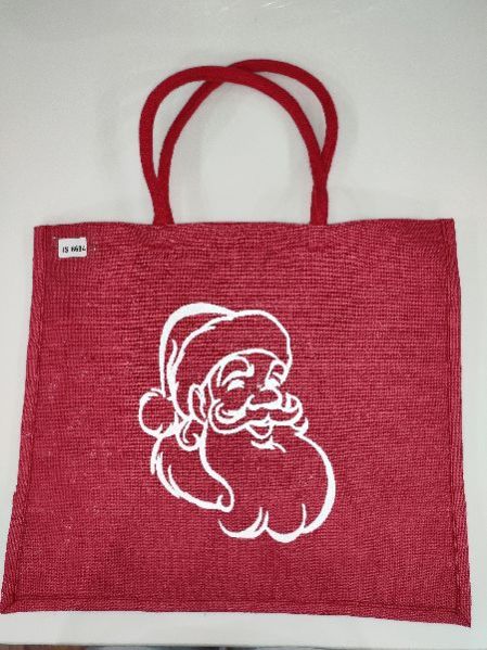 . . PRINTED CHRISTMAS JUTE BAG . .