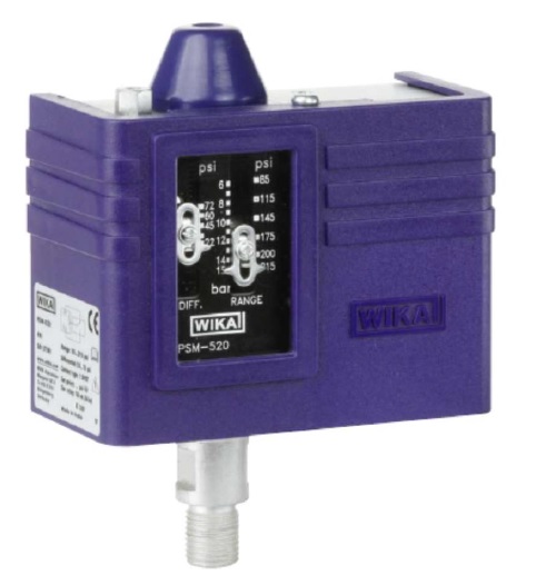 PSM 520 Industrial Pressure Switch, for Compressors, Compatible Gases, Specialities : Simple Usage