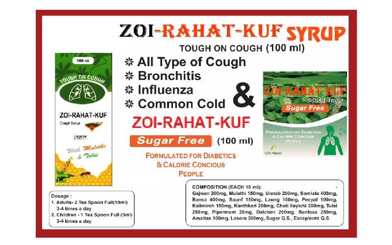 Zoi-Rahat-Kuf Syrup, Form : Liquid