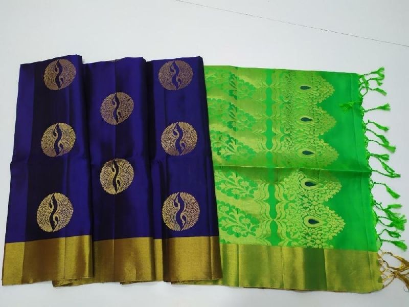 pure handloom kanchipuram soft silks butta silk