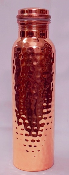 Round Copper Hammered Bottle, Size : Multisize