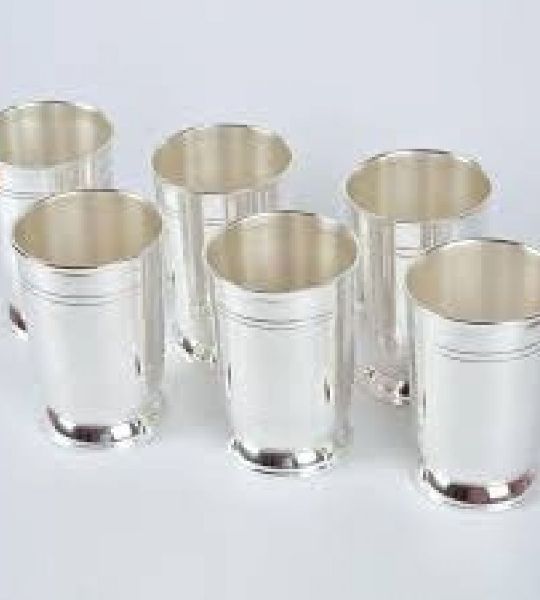 Silver Plated Glass Set, for Catering, Size : Multisize