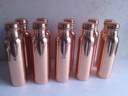 Round Plain Copper Bottle, Storage Capacity : 1000ml