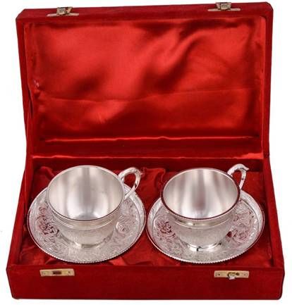 Silver Plated Brass Cup Set, Style : Royal