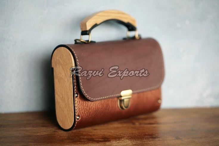 Leather Handicraft Bags, for Office, Party, Shopping, Pattern : Plain