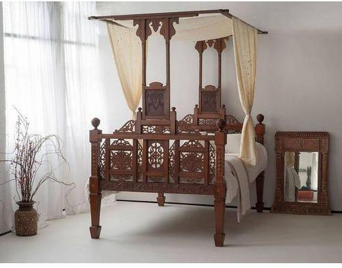 Wooden bed, for Home, Hotel, Size : Single