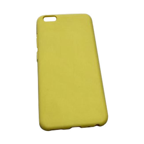 Rectangle Plain Yellow Mobile Phone Cover, Size : Standard