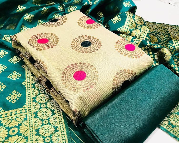 BANARASI SILK Dress Materials, for Making Ladies Garments, Feature ...