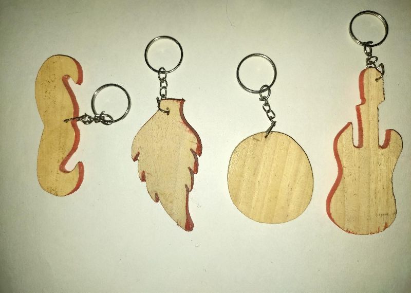 Wooden Key Rings Gift Set (4 Pieces)