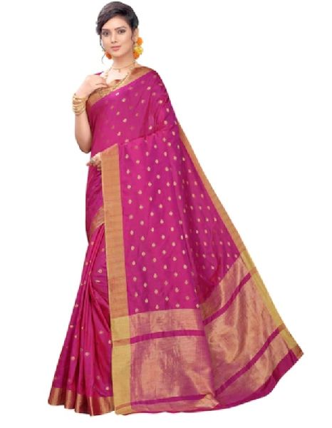 Silk Saree, for Easy Wash, Dry Cleaning, Anti-Wrinkle, Shrink-Resistant, Technics : Embroidery Work