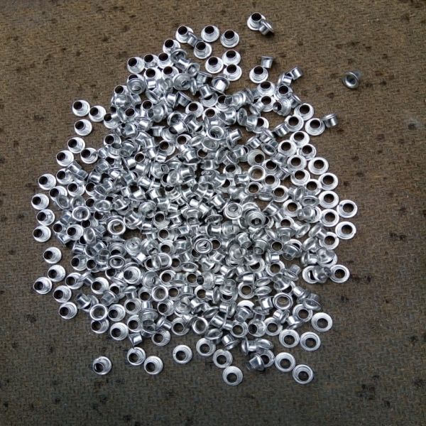 Polished Aluminium No. 600 Aluminum Eyelets, for Shoe, Paper bags, Tag, Curtain, Feature : Lightweight