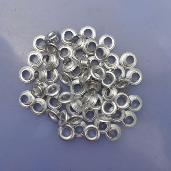 Polished Aluminium No. 800 Aluminum Eyelets, for Shoe, Paper bags, Tag, Curtain, Feature : Lightweight