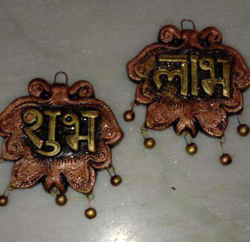 Handmade Shubh Labh Door Hanging, for Decoration, Style : Traditional