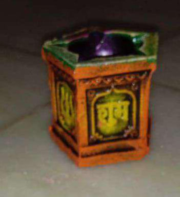 Square Painted Handmade Tulsi Stand, for Garden, Home, Feature : Good Quality