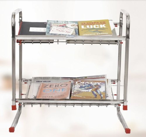 Polished Metal Newspaper Stand, for Office, Feature : Durable, Fine Finish, High Strength, Perfect Shape