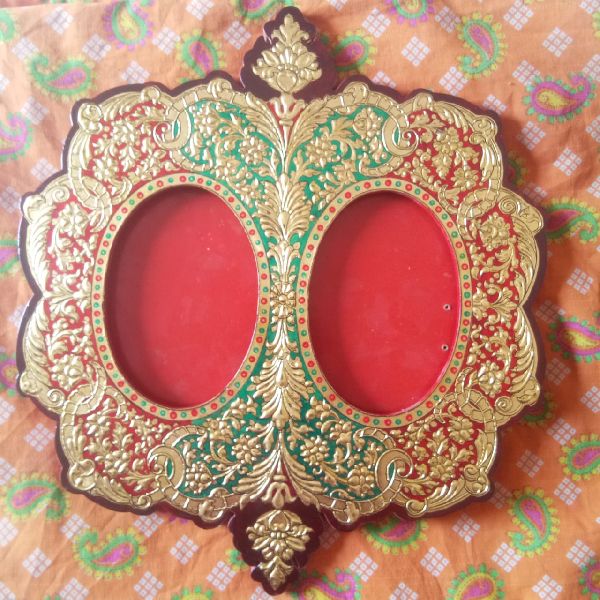 Gold Leaf Double Photo Frame, Packaging Type : Packet