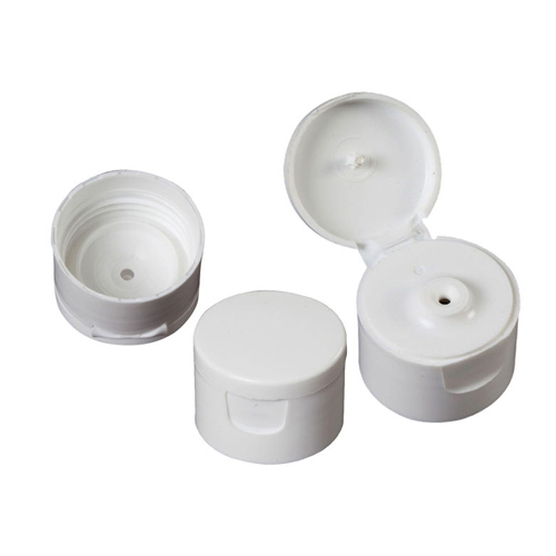 Plain Plastic Flip Top Cap, Color : White