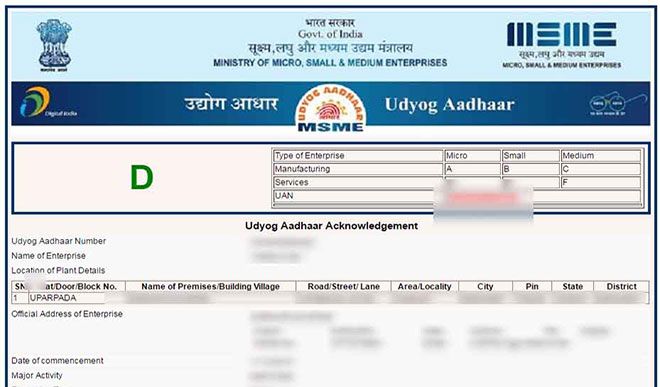 Udyam Udyog Aadhaar MSME Registration Services