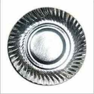 Round Silver Paper Plates, for Event, Party, Snacks, Size : Standard