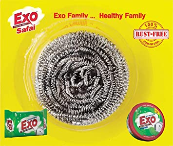Exo Safai Steel Scrubber (Pack of 1)