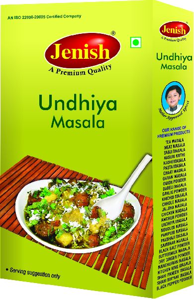 Jenish Undhiya Masala, for Cooking Use, Form : Powder