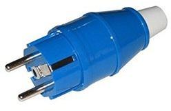Ampere Abs Schuko Plugs, Color : Blue