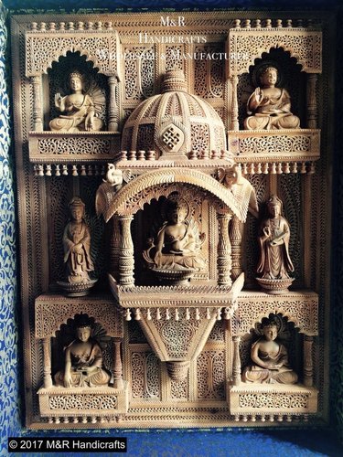 Wood Buddha Wall Hanging Jhorkha, Packaging Type : box packing