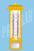 Plastic Wet and Dry Thermometer, Color : Yellow