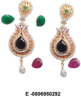 Presha Creation Brass American Diamond Earrings, Style : Fancy