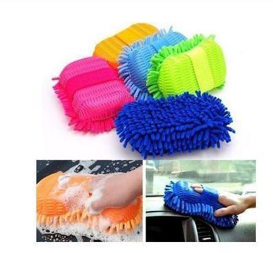 Microfibre car washing sponge, Color : Multicolour