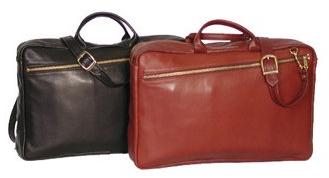 Leather flight bags, Color : Black / Red